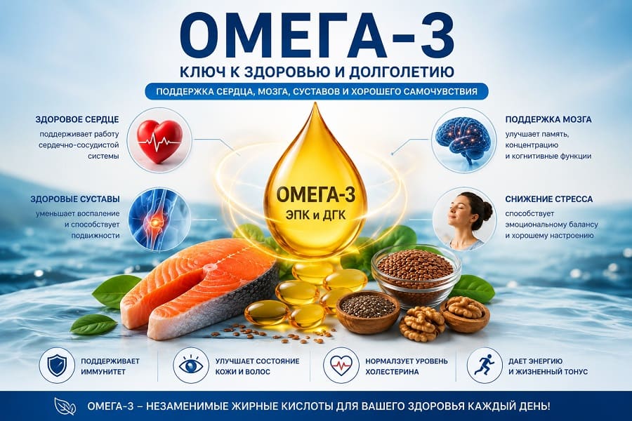 Омега-3: комплексная поддержка организма для активной и здоровой жизни