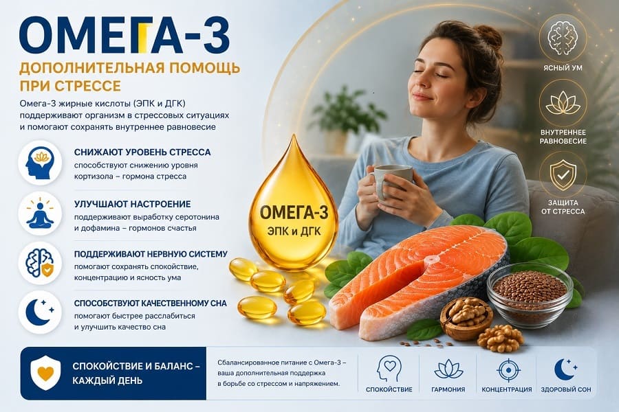 Омега-3 и стресс: поддержка психического равновесия