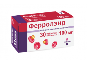 ФЕРРОЛЭНД, 100 мг, таблетки жевательные