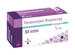 Лизиноприл Фармлэнд 5 мг, таблетки №30