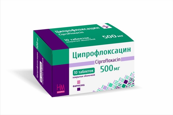 Ципрофлоксацин 500 мг, таблетки