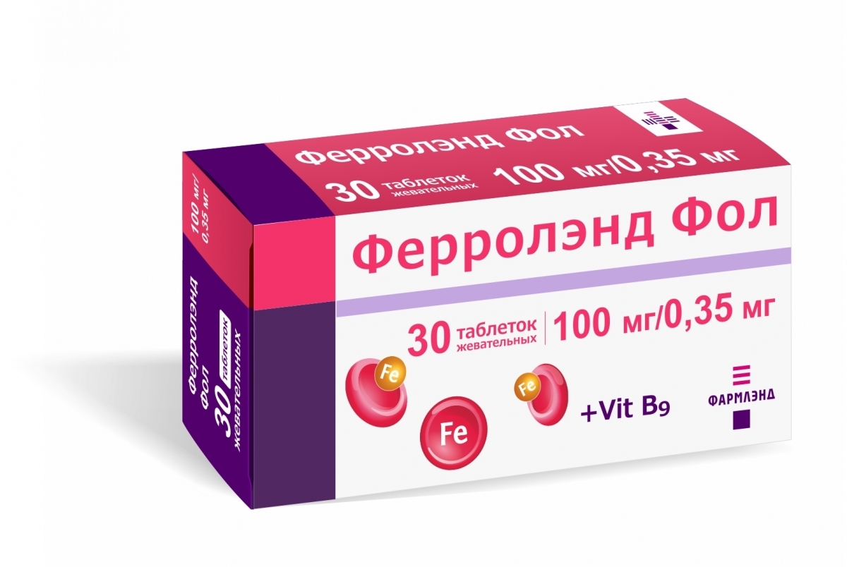 Ferroland Fol, chewable tablets