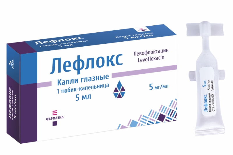 Лефлокс, капли глазные 5 мг/мл